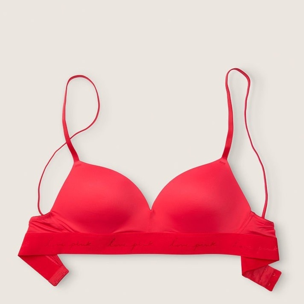 Victoria’s Secret Red Wireless Push-Up Bra Wear Everywhere 36B